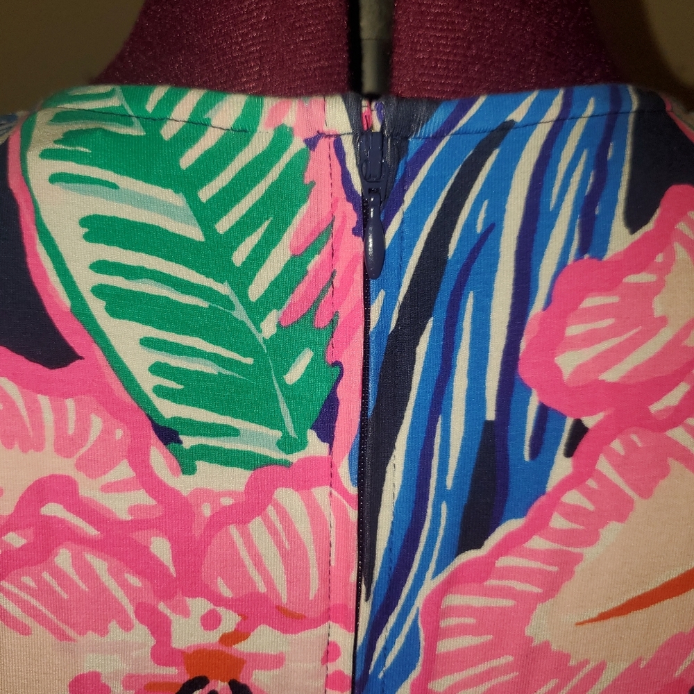 Lilly Pulitzer Pink & Blue Maribella Wrap Maxi Dress Sz 0 - Picture 9 of 11